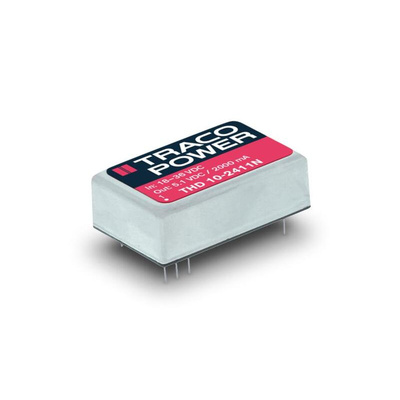 TRACOPOWER THD 10N DC-DC Converter, 5V dc/ 2A Output, 18 → 36 V dc Input, 10W, Through Hole, +85°C Max Temp