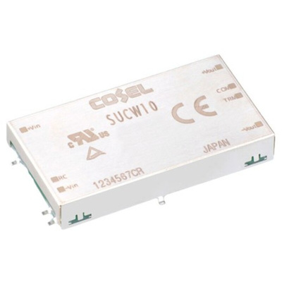 Cosel DC-DC Converter, ±15V dc/ 350mA Output, 4.5 → 9 V dc Input, 10W, Surface Mount, +85°C Max Temp -40°C Min