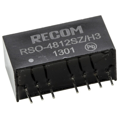 Recom RSO DC-DC Converter, 12V dc/ 83mA Output, 18 → 72 V dc Input, 1W, Through Hole, +85°C Max Temp -40°C Min