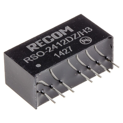 Recom RSO DC-DC Converter, ±12V dc/ ±42mA Output, 9 → 36 V dc Input, 1W, Through Hole, +85°C Max Temp -40°C Min