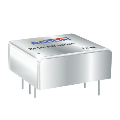 Recom RP15-AW DC-DC Converter, 3.3V dc/ 4A Output, 9 → 36 V dc Input, 15W, Through Hole, +85°C Max Temp -40°C