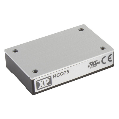 XP Power RCQ75 DC-DC Converter, 24V dc/ 3.13A Output, 66 → 160 V dc Input, 75W, Through Hole, +105°C Max Temp