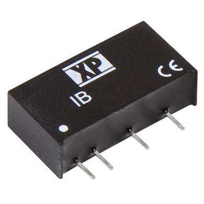 XP Power IB DC-DC Converter, 5V dc/ 200mA Output, 4.5 → 5.5 V dc Input, 1W, Through Hole, +85°C Max Temp -40°C