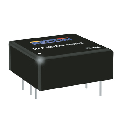 Recom RPA30-AW DC-DC Converter, 12V dc/ 2.5A Output, 9 → 36 V dc Input, 30W, Through Hole, +73°C Max Temp -40°C