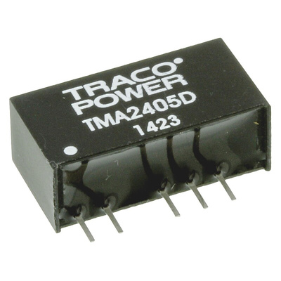 TRACOPOWER TMA DC-DC Converter, ±5V dc/ ±100mA Output, 21.6 → 26.4 V dc Input, 1W, Through Hole, +85°C Max Temp