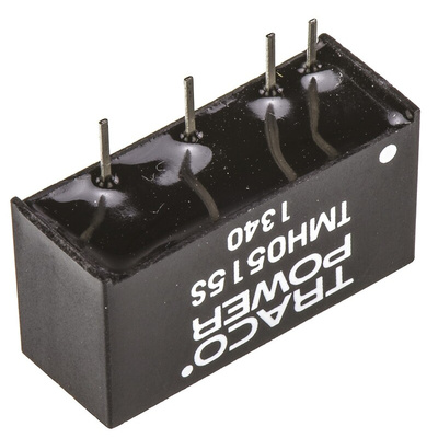 TRACOPOWER TMH DC-DC Converter, 15V dc/ 130mA Output, 4.5 → 5.5 V dc Input, 2W, Through Hole, +85°C Max Temp
