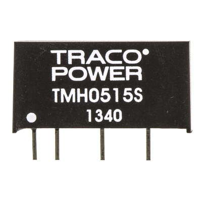 TRACOPOWER TMH DC-DC Converter, 15V dc/ 130mA Output, 4.5 → 5.5 V dc Input, 2W, Through Hole, +85°C Max Temp