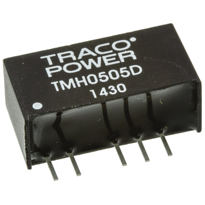 TRACOPOWER TMH DC-DC Converter, ±5V dc/ ±200mA Output, 4.5 → 5.5 V dc Input, 2W, Through Hole, +85°C Max Temp