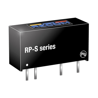 Recom RP DC-DC Converter, 12V dc/ 84mA Output, 10.8 → 13.2 V dc Input, 1W, Through Hole, +85°C Max Temp -40°C
