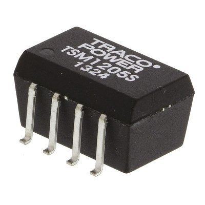 TRACOPOWER TSM DC-DC Converter, 5V dc/ 200mA Output, 10.8 → 13.2 V dc Input, 1W, Surface Mount, +85°C Max Temp
