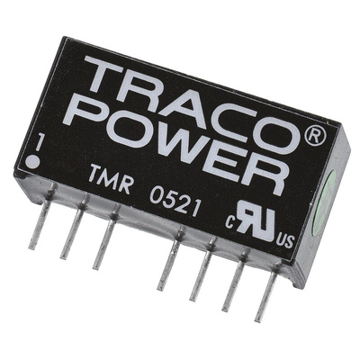 TRACOPOWER TMR 2 DC-DC Converter, ±5V dc/ ±200mA Output, 4.5 → 9 V dc Input, 2W, Through Hole, +85°C Max Temp