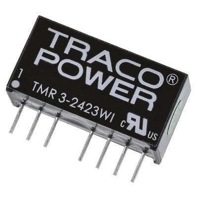 TRACOPOWER TMR 3WI DC-DC Converter, ±15V dc/ ±100mA Output, 9 → 36 V dc Input, 3W, Through Hole, +85°C Max Temp