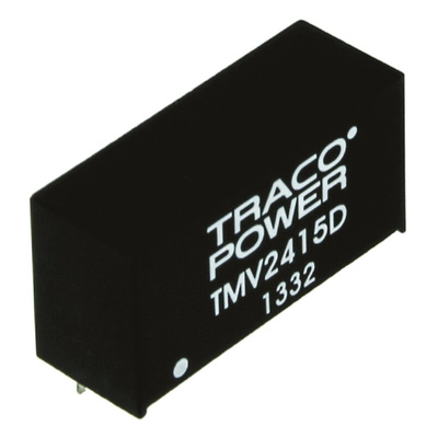 TRACOPOWER TMV DC-DC Converter, ±15V dc/ ±30mA Output, 21.6 → 26.4 V dc Input, 1W, Through Hole, +85°C Max Temp