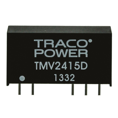 TRACOPOWER TMV DC-DC Converter, ±15V dc/ ±30mA Output, 21.6 → 26.4 V dc Input, 1W, Through Hole, +85°C Max Temp