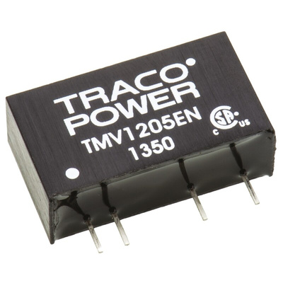 TRACOPOWER TMV EN DC-DC Converter, 5V dc/ 200mA Output, 10.8 → 13.2 V dc Input, 1W, Through Hole, +85°C Max Temp