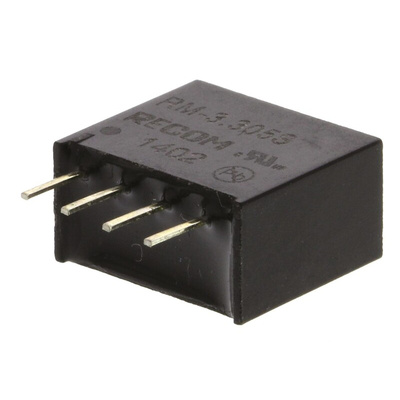 Recom RM DC-DC Converter, 5V dc/ 50mA Output, 2.97 → 3.63 V dc Input, 0.25W, Through Hole, +85°C Max Temp -40°C