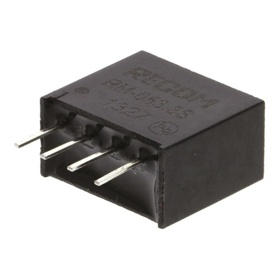 Recom RM DC-DC Converter, 3.3V dc/ 76mA Output, 4.5 → 5.5 V dc Input, 0.25W, Through Hole, +85°C Max Temp -40°C