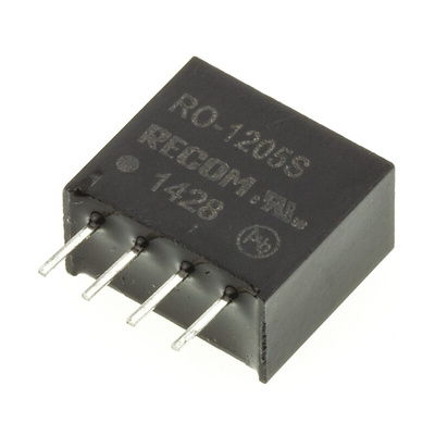 Recom RO DC-DC Converter, 5V dc/ 200mA Output, 10.8 → 13.2 V dc Input, 1W, Through Hole, +85°C Max Temp -40°C