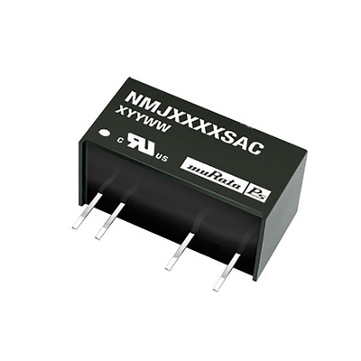 Murata Power Solutions NMJ DC-DC Converter, 5V dc/ 200mA Output, 4.5 → 5.5 V dc Input, 1W, Through Hole, +60°C