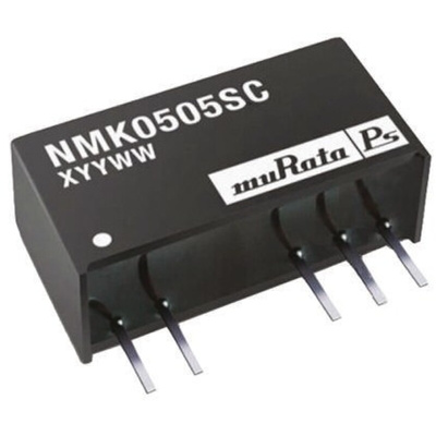 Murata Power Solutions NMK DC-DC Converter, ±5V dc/ ±200mA Output, 4.5 → 5.5 V dc Input, 2W, Through Hole, +85°C