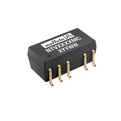 Murata Power Solutions NTV DC-DC Converter, ±5V dc/ ±100mA Output, 4.5 → 5.5 V dc Input, 1W, Surface Mount,
