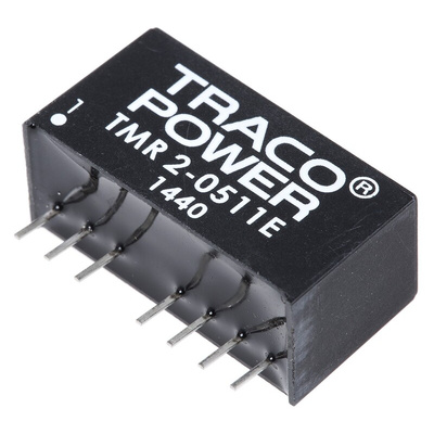 TRACOPOWER TMR 2E DC-DC Converter, 5V dc/ 400mA Output, 4.5 → 9 V dc Input, 2W, Through Hole, +85°C Max Temp