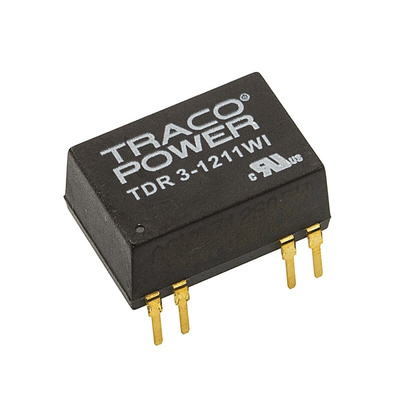 TRACOPOWER TDR 3WI DC-DC Converter, 5V dc/ 600mA Output, 4.5 → 18 V dc Input, 3W, Through Hole, +85°C Max Temp