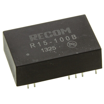 Recom Rxx-B DC-DC Converter, 55 → 135V dc/ 50mA Output, 14 → 17 V dc Input, 5W, Through Hole, +70°C Max
