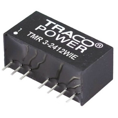 TRACOPOWER TMR 3WIE DC-DC Converter, ±5V dc/ ±300mA Output, 9 → 36 V dc Input, 3W, Through Hole, +85°C Max Temp