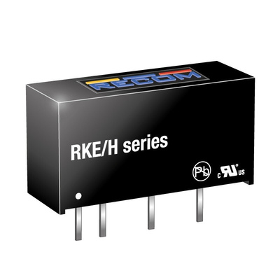 Recom RKE DC-DC Converter, 5V dc/ 200mA Output, 4.5 → 5.5 V dc Input, 1W, Through Hole, +85°C Max Temp -40°C Min