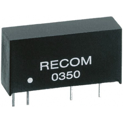 Recom RK DC-DC Converter, 15V dc/ 66mA Output, 21.6 → 26.4 V dc Input, 1W, Through Hole, +90°C Max Temp -40°C