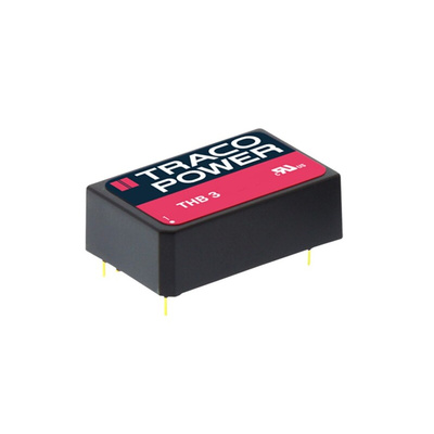 TRACOPOWER THB 3 DC-DC Converter, 24V dc/ 125mA Output, 36 → 75 V dc Input, 3W, Through Hole, +85°C Max Temp