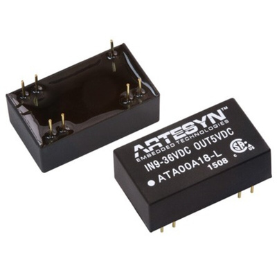 Artesyn Embedded Technologies ATA DC-DC Converter, 5V dc/ 600mA Output, 18 → 75 V dc Input, 3W, Through Hole,