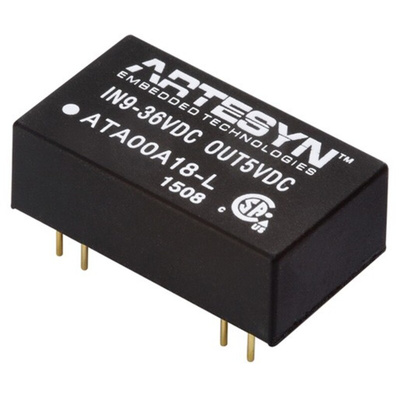 Artesyn Embedded Technologies ATA DC-DC Converter, 24V dc/ 125mA Output, 18 → 75 V dc Input, 3W, Through Hole,