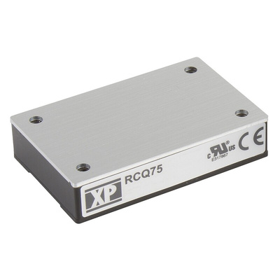 XP Power RCQ75 DC-DC Converter, 24V dc/ 3.13A Output, 43 → 101 V dc Input, 75W, Through Hole, +105°C Max Temp