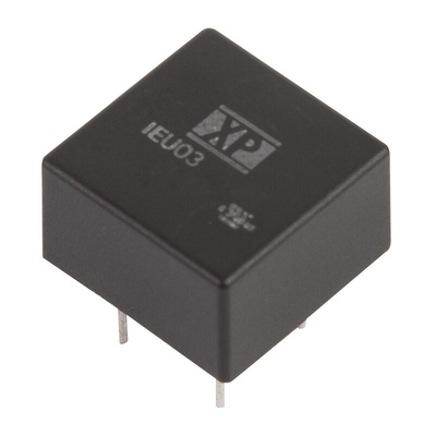 XP Power IEU03 DC-DC Converter, 5V dc/ 600mA Output, 4.5 → 10 V dc Input, 3W, Through Hole, +95°C Max Temp -40°C