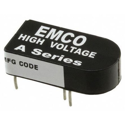 XP Power A DC-DC Converter, 600V dc/ 1.67mA Output, 0 → 12 V dc Input, 1W, Through Hole, +75°C Max Temp -25°C