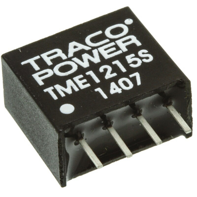 TRACOPOWER TME DC-DC Converter, 15V dc/ 65mA Output, 10.8 → 13.2 V dc Input, 1W, Through Hole, +85°C Max Temp
