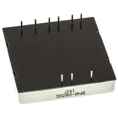 Recom RP40-G DC-DC Converter, 5V dc/ 8A Output, 18 → 36 V dc Input, 40W, Through Hole, +85°C Max Temp -40°C Min
