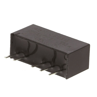 Recom RBM DC-DC Converter, ±5V dc/ ±100mA Output, 4.5 → 5.5 V dc Input, 1W, Through Hole, +85°C Max Temp -40°C
