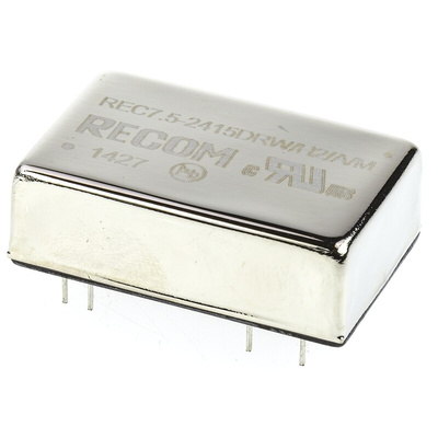 Recom REC7.5 DC-DC Converter, ±15V dc/ ±250mA Output, 18 → 36 V dc Input, 7.5W, Through Hole, +71°C Max Temp