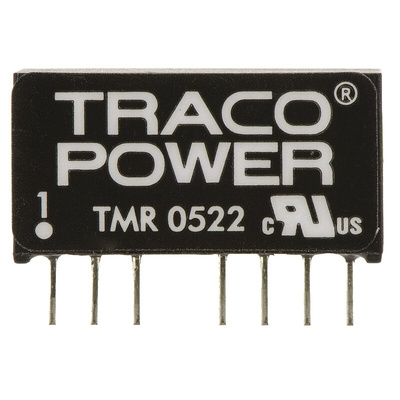 TRACOPOWER TMR 2 DC-DC Converter, ±12V dc/ ±85mA Output, 4.5 → 9 V dc Input, 2W, Through Hole, +85°C Max Temp