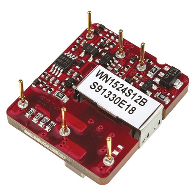 TRACOPOWER TON 15 DC-DC Converter, 12V dc/ 1.25A Output, 18 → 36 V dc Input, 15W, Through Hole, +85°C Max Temp