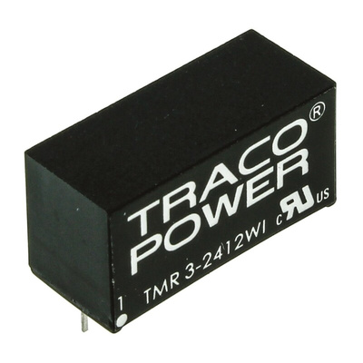 TRACOPOWER TMR 3WI DC-DC Converter, 12V dc/ 250mA Output, 9 → 36 V dc Input, 3W, PCB Mount, +85°C Max Temp -40°C