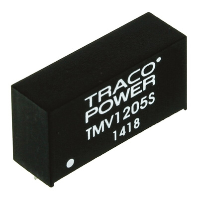 TRACOPOWER TMV DC-DC Converter, 5V dc/ 200mA Output, 10.8 → 13.2 V dc Input, 1W, Through Hole, +85°C Max Temp