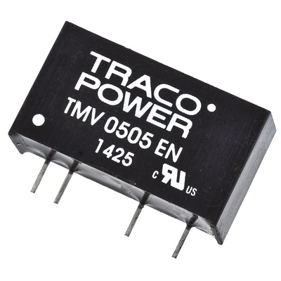 TRACOPOWER TMV EN DC-DC Converter, 12V dc/ 80mA Output, 10.8 → 13.2 V dc Input, 1W, Through Hole, +85°C Max Temp