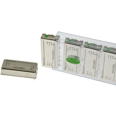 Recom RP30 F DC-DC Converter, ±15V dc/ ±1A Output, 18 → 36 V dc Input, 30W, Through Hole, +85°C Max Temp -40°C