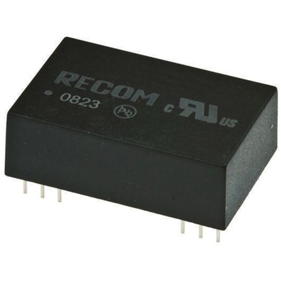 Recom REC3 DC-DC Converter, ±12V dc/ ±125mA Output, 10.2 → 13.8 V dc Input, 3W, Through Hole, +80°C Max Temp