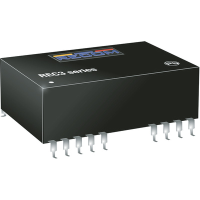 Recom REC3 DC-DC Converter, 5V dc/ 600mA Output, 4.5 → 9 V dc Input, 3W, Through Hole, +80°C Max Temp -40°C Min