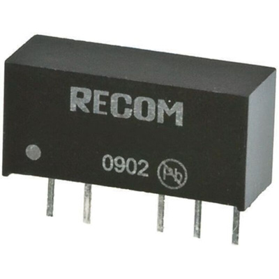 Recom RBM DC-DC Converter, 12V dc/ 83mA Output, 10.8 → 13.2 V dc Input, 1W, Through Hole, +85°C Max Temp -40°C